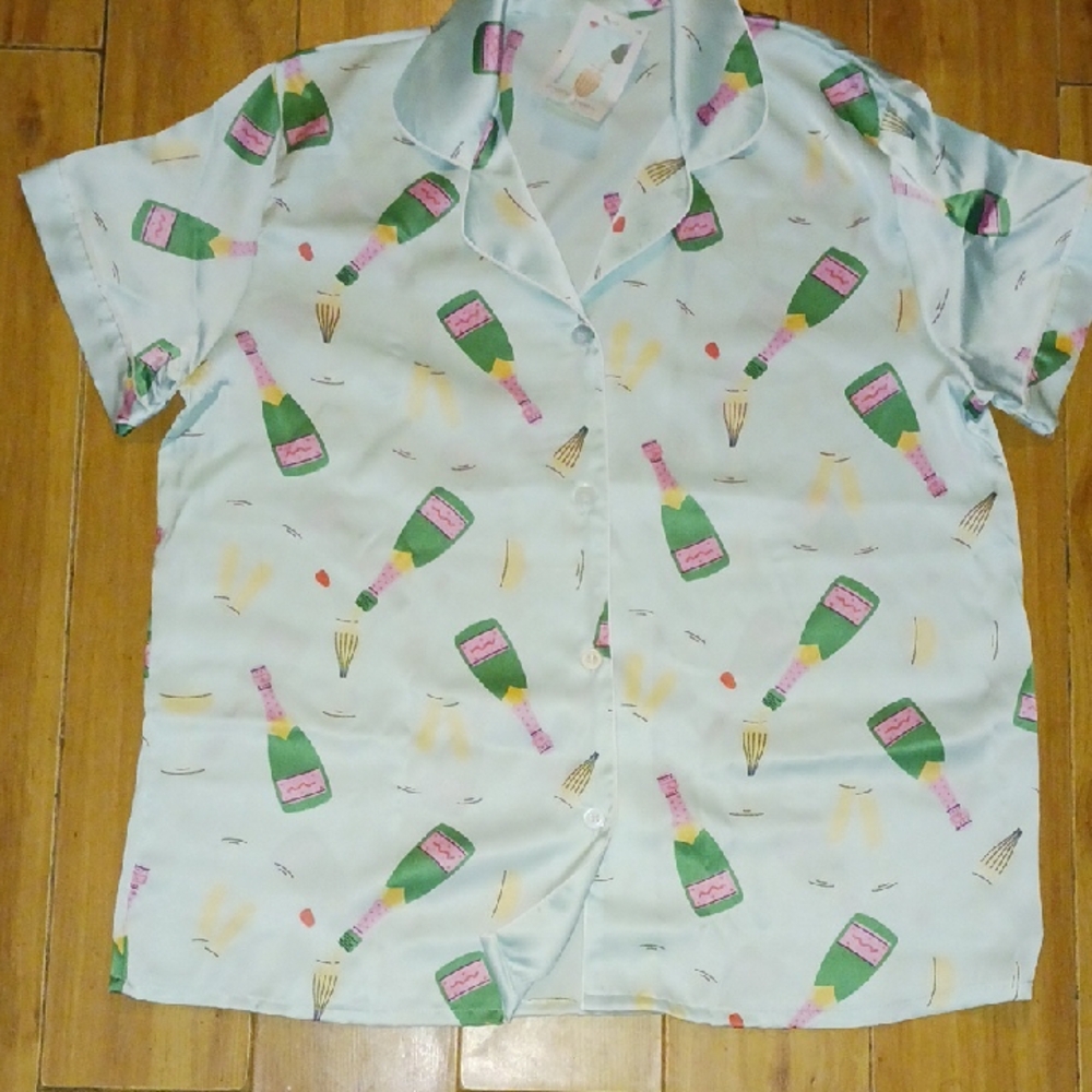 Mello Mint Green Women's Silky Pajama Top